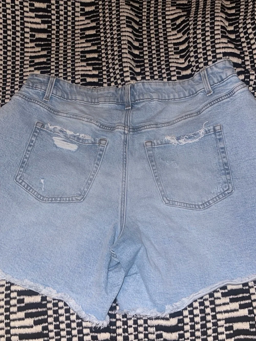 Maurices Light Blue Distressed Denim Shorts
